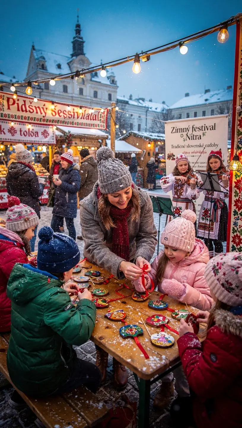 A map displaying various winter city paths in Slovakia, highlighting recommended routes for cold-weather exploration.